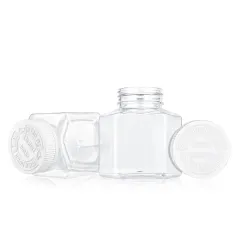 Wholesale 5oz 8oz Square Plastic Jar With Child Resistant Lid 150cc 250cc Clear Smell Proof Container Jar