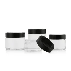 8oz 150ml 200ml 250ml 500ml Custom Clear Packaging Flower Storage Child Resistant Containers Child Proof Plastic Jars With Lids