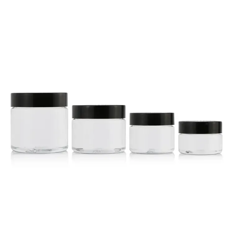 8oz 150ml 200ml 250ml 500ml Custom Clear Packaging Flower Storage Child Resistant Containers Child Proof Plastic Jars With Lids