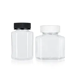 Wholesale 5oz 8oz Square Plastic Jar With Child Resistant Lid 150cc 250cc Clear Smell Proof Container Jar