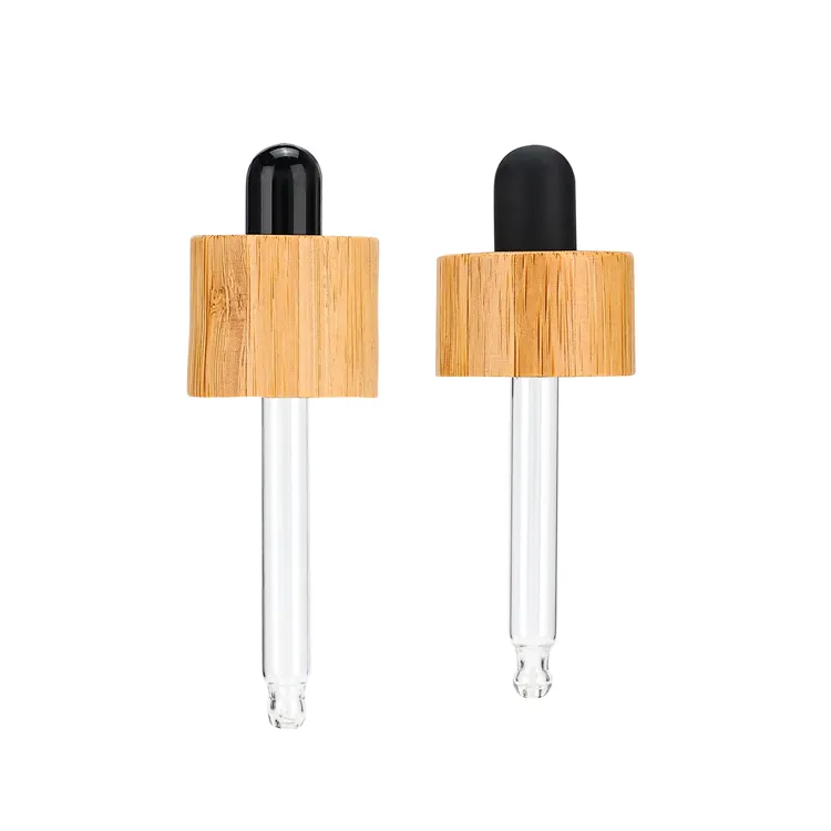 5ml 10ml 15ml 20ml 30ml 50ml 100ml Frosted Amber Clear Child Proof Essential Oil Glass Dropper Bottle With Bamboo Lid