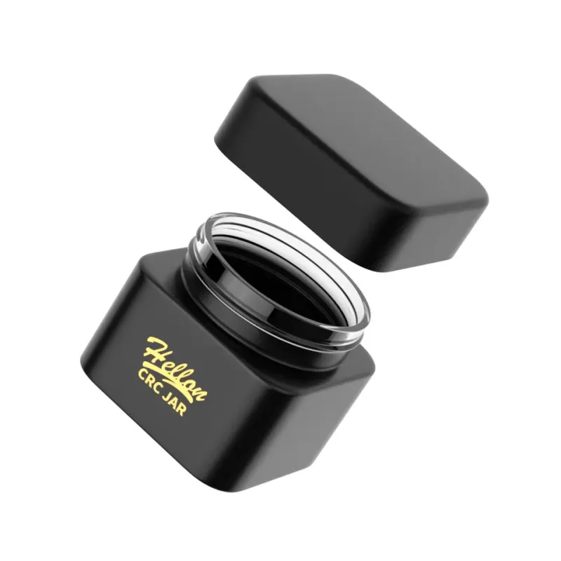 30ml 60ml 90ml Custom Frosted Cube Glass Jar With Child Resistant Cap 2oz 3oz 4oz Storage Square Smell Proof Glass Jars