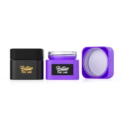 30ml 60ml 90ml Custom Frosted Cube Glass Jar With Child Resistant Cap 2oz 3oz 4oz Storage Square Smell Proof Glass Jars