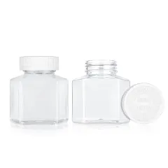 Wholesale 5oz 8oz Square Plastic Jar With Child Resistant Lid 150cc 250cc Clear Smell Proof Container Jar