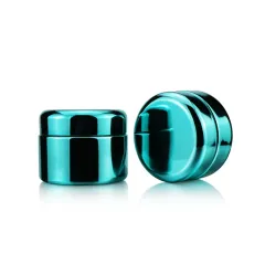 Beautiful Custom 2oz 4oz Round Transparent Gold Electroplate Blue Child Proof Jar Empty Cosmetic Eye Cream Jars