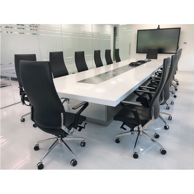 Rectangle Shape Corian Table Top Modern Conference Table And Chairs