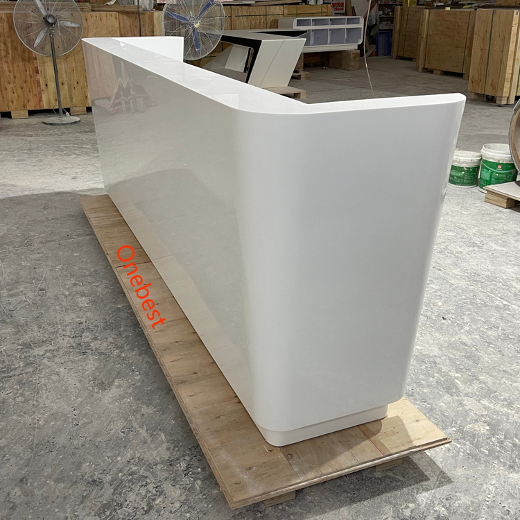 Reception Desk Modern White Office LED Salon Reception Desk Modern Design -  China Reception Desk Modern, Reception Desk Modern White