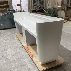 Modern Design Reception Desk White Led Service Counter