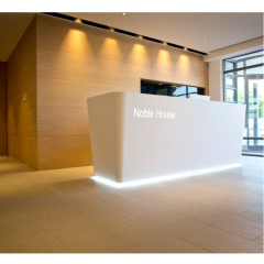 Modern Design Reception Desk White Led Service Counter