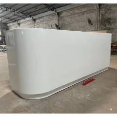 High End Hair Salon Reception Desk Modern White Dispaly
