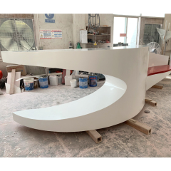 Unique Design Reception Desk Coffee Table Set with Back Seater