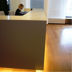 Rustic Reception Desk White Lighted Nail Salon Fitness Center Reception Tables