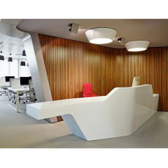 Luxury Artificial Stone Shopping Mall Restaurant Spa Reception Desk Checkout Counter