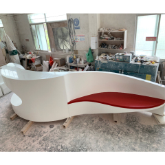 Unique Design Reception Desk Coffee Table Set with Back Seater
