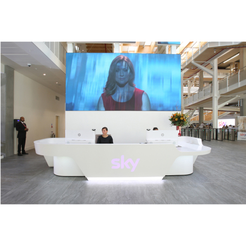Large Size U Shape Clinic Table Dental Reception Desks with Led Logo