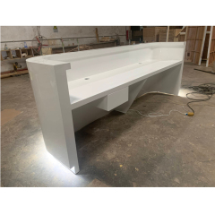 High End Hair Salon Reception Desk Modern White Dispaly
