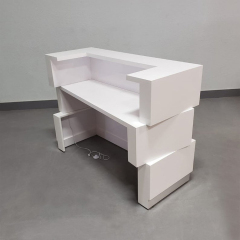 Six Feet Waved Front Desk Counter Training School Reception Desk