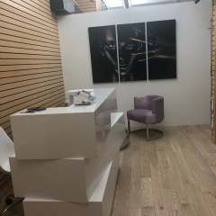 Six Feet Waved Front Desk Counter Training School Reception Desk