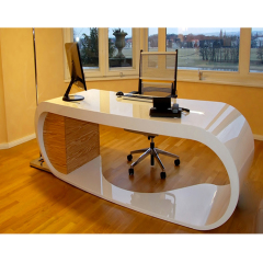 Italian Design Corian Executive Office Table Modern Office Desk White