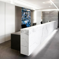 Corian Natural Marble Reception Tables Used KTV Reception Desk
