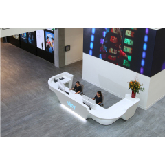 Large Size U Shape Clinic Table Dental Reception Desks with Led Logo