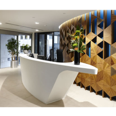 Oval Bowel Shape Front Office Reception Desk with Good Price