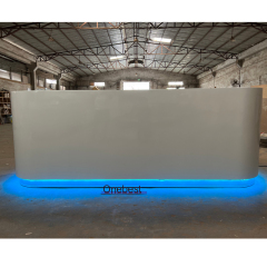 High End Hair Salon Reception Desk Modern White Dispaly