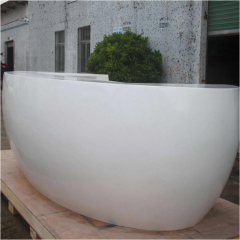 Semicircle Front Table Egg Shape Reception Desk with File Cabinet