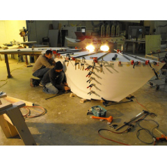 Curved Shape Barber Shop Reception Desk Luxury Stone Counters