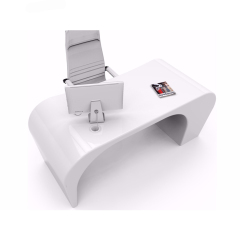 U Shape Living Room Office Desk Curve Office Table with PC