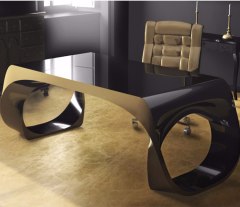 Luxury Design Fiberglass Office Desks Corian Resin Table Top