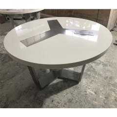 Round Meeting Desk Modern Office Conference Table Chair