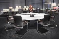 Round Meeting Desk Modern Office Conference Table Chair
