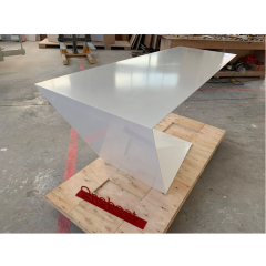 Modern White Office Table and Chair Corian Manager Office Desk