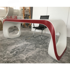 Luxury Design Fiberglass Office Desks Corian Resin Table Top