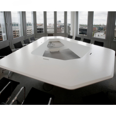 Polygon Marble Stone Boardroom Table Luxury Conference Table