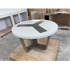 Round Meeting Desk Modern Office Conference Table Chair