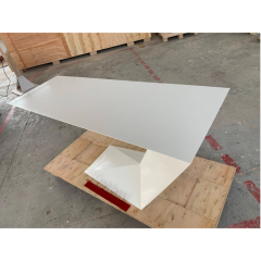 Modern White Office Table and Chair Corian Manager Office Desk