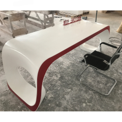 Luxury Design Fiberglass Office Desks Corian Resin Table Top