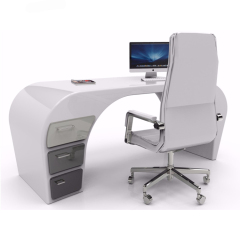 U Shape Living Room Office Desk Curve Office Table with PC