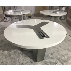 Round Meeting Desk Modern Office Conference Table Chair