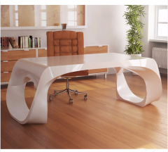 Luxury Design Fiberglass Office Desks Corian Resin Table Top