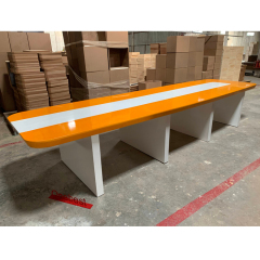 Pure White Color Conference Table Assembled Meeting Room Furniture
