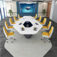 Luxury Design Wireless Conference Table Microphone Wooden Desk