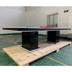 White and Black Conference Table Furniture with Power Sockets