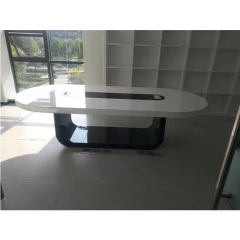 Custom Made Oval Shape Meeting Room Boardroom Conference Table
