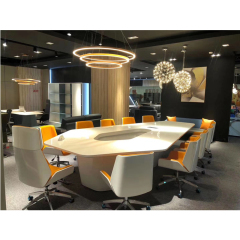 Luxury Design Wireless Conference Table Microphone Wooden Desk