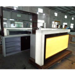 Luxury Corian Led Bar Counter Designs Hotel Front Bar Table