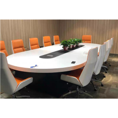 Custom Made Oval Shape Meeting Room Boardroom Conference Table