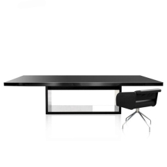 Black Artificial Stone Table Top Glass Conference Table Cheap Price